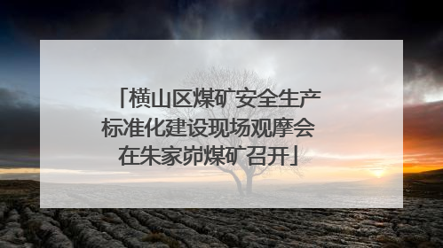 横山区煤矿安全生产标准化建设现场观摩会在朱家峁煤矿召开