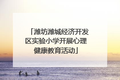 潍坊潍城经济开发区实验小学开展心理健康教育活动