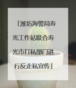潍坊海警局寿光工作站联合寿光市打私部门进行反走私宣传