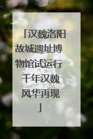 汉魏洛阳故城遗址博物馆试运行 千年汉魏 风华再现