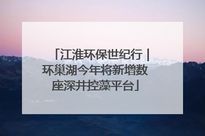 江淮环保世纪行｜环巢湖今年将新增数座深井控藻平台