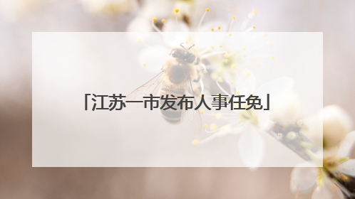 江苏一市发布人事任免
