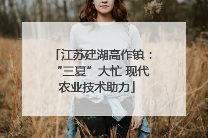 江苏建湖高作镇：“三夏”大忙 现代农业技术助力