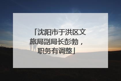 沈阳市于洪区文旅局副局长彭勃，职务有调整