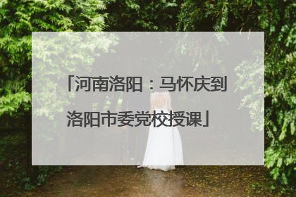 河南洛阳：马怀庆到洛阳市委党校授课