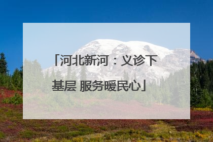 河北新河：义诊下基层 服务暖民心