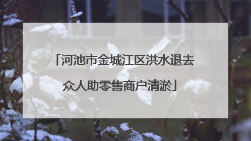 河池市金城江区洪水退去 众人助零售商户清淤