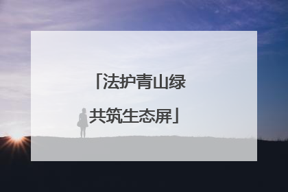 法护青山绿 共筑生态屏