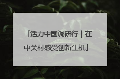活力中国调研行｜在中关村感受创新生机