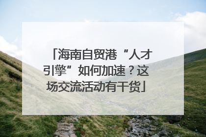 海南自贸港“人才引擎”如何加速？这场交流活动有干货