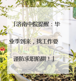 济南中院提醒：毕业季到来，找工作要谨防求职陷阱！