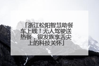 浙江松阳智慧助餐车上线！无人驾驶送热餐，银发族享舌尖上的科技关怀