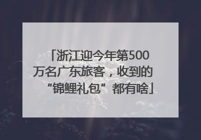 浙江迎今年第500万名广东旅客，收到的“锦鲤礼包”都有啥