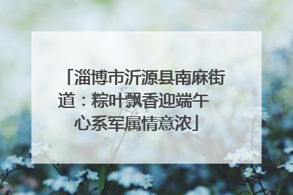 淄博市沂源县南麻街道：粽叶飘香迎端午 心系军属情意浓