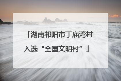 湖南祁阳市丁庙湾村入选“全国文明村”