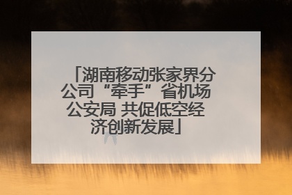 湖南移动张家界分公司“牵手”省机场公安局 共促低空经济创新发展