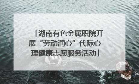 湖南有色金属职院开展“劳动润心”代际心理健康志愿服务活动