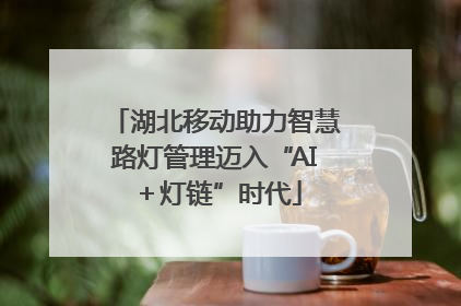 湖北移动助力智慧路灯管理迈入“AI＋灯链”时代