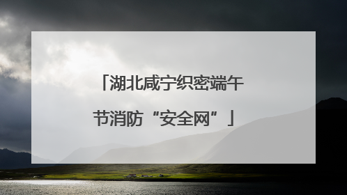 湖北咸宁织密端午节消防“安全网”