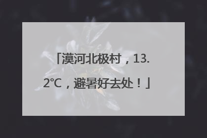 漠河北极村，13.2℃，避暑好去处！