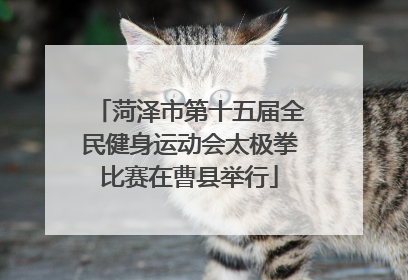菏泽市第十五届全民健身运动会太极拳比赛在曹县举行