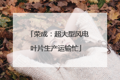 荣成：超大型风电叶片生产运输忙