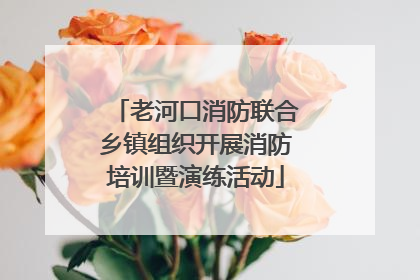 老河口消防联合乡镇组织开展消防培训暨演练活动