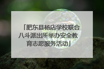 肥东县杨店学校联合八斗派出所举办安全教育志愿服务活动