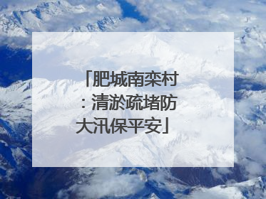 肥城南栾村：清淤疏堵防大汛保平安