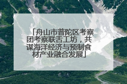 舟山市普陀区考察团考察联舌工坊，共谋海洋经济与预制食材产业融合发展