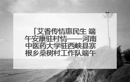 艾香传情惠民生 端午安康驻村情——河南中医药大学驻西峡县寨根乡桑树村工作队端午中医惠民记