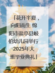 花开半夏，向阳而生 绵阳市盐亭县岐伯幼儿园举行2025年大班毕业典礼