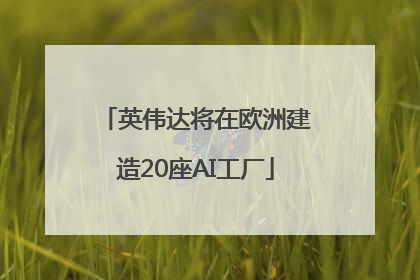 英伟达将在欧洲建造20座AI工厂