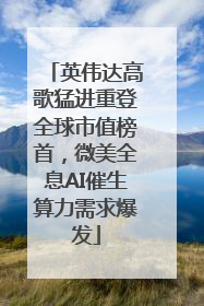 英伟达高歌猛进重登全球市值榜首，微美全息AI催生算力需求爆发
