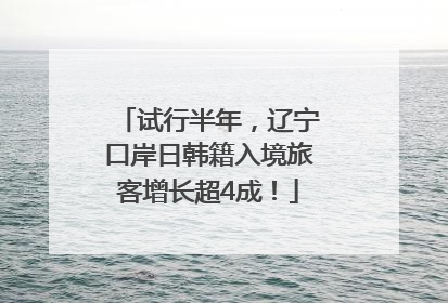 试行半年，辽宁口岸日韩籍入境旅客增长超4成！