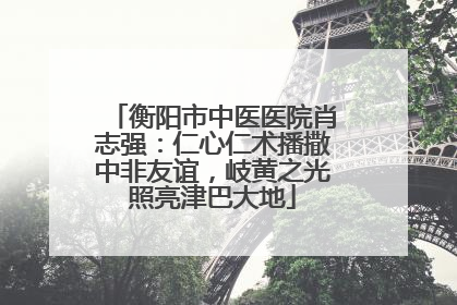 衡阳市中医医院肖志强：仁心仁术播撒中非友谊，岐黄之光照亮津巴大地