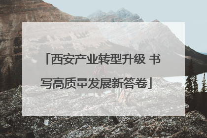 西安产业转型升级 书写高质量发展新答卷