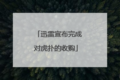 迅雷宣布完成对虎扑的收购