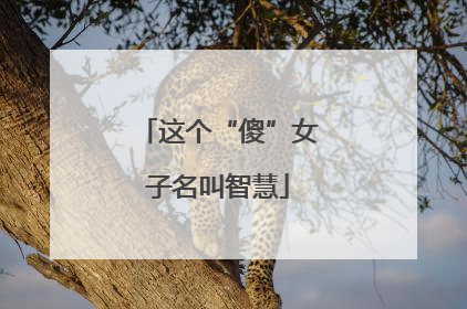 这个“傻”女子名叫智慧