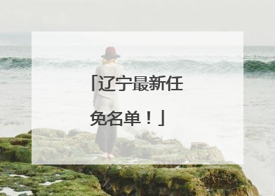 辽宁最新任免名单！