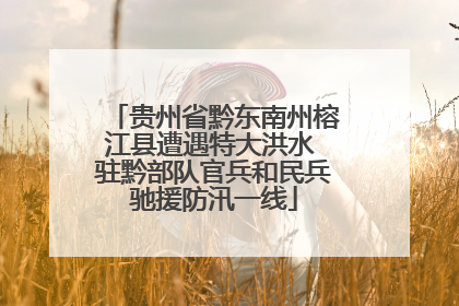 贵州省黔东南州榕江县遭遇特大洪水 驻黔部队官兵和民兵驰援防汛一线