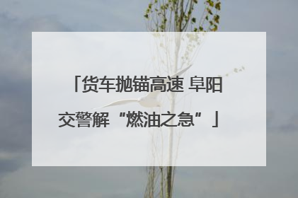 货车抛锚高速 阜阳交警解“燃油之急”