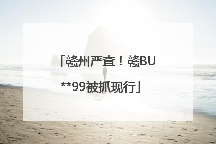 赣州严查！赣BU**99被抓现行