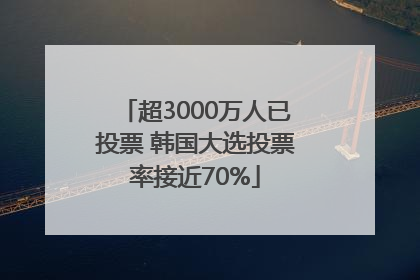 超3000万人已投票 韩国大选投票率接近70%