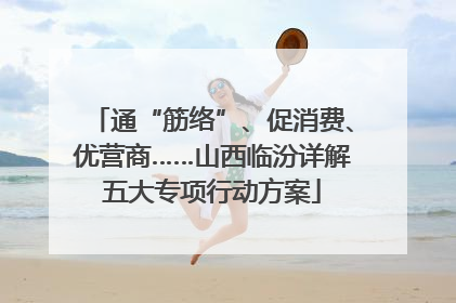 通“筋络”、促消费、优营商……山西临汾详解五大专项行动方案