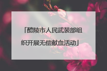 醴陵市人民武装部组织开展无偿献血活动