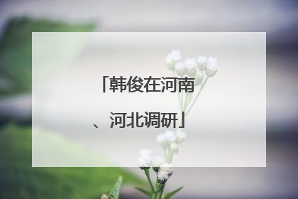 韩俊在河南、河北调研