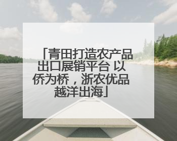 青田打造农产品出口展销平台 以侨为桥，浙农优品越洋出海