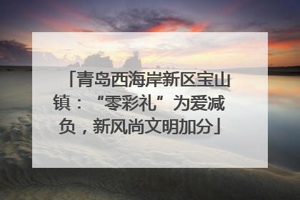 青岛西海岸新区宝山镇：“零彩礼”为爱减负，新风尚文明加分