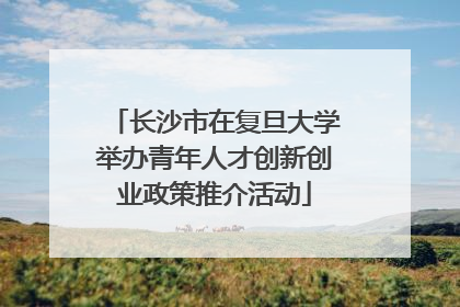长沙市在复旦大学举办青年人才创新创业政策推介活动